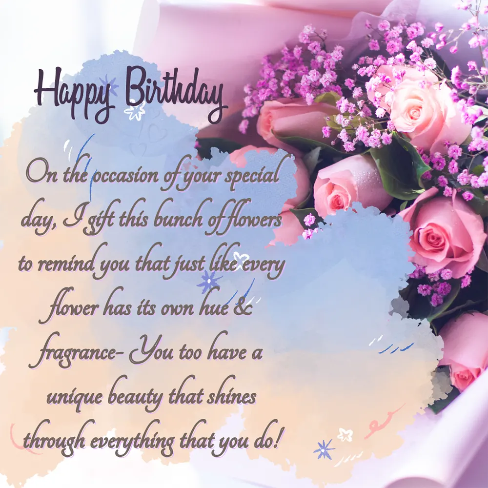 Creative Birthday Messages to Your Flowers