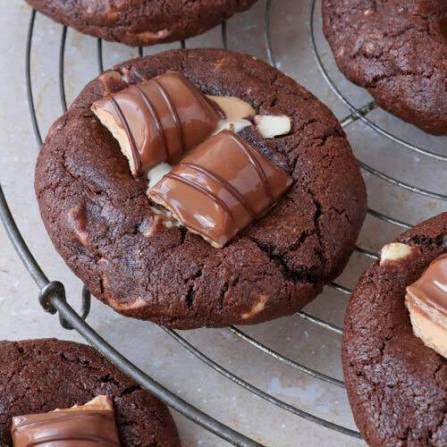 Snickers Cookies Combine Chocolate Caramel and Roasted Peanuts